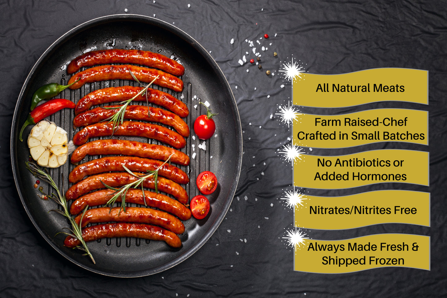 Mediterranean Lamb Sausage Links: Seasoned, Artisanal