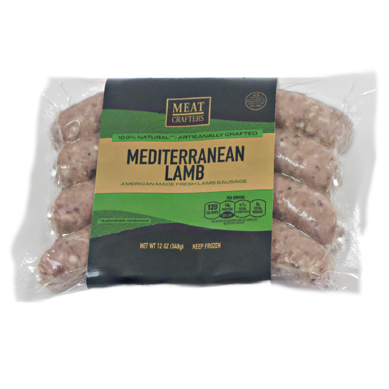 Mediterranean Lamb Sausage Links: Seasoned, Artisanal