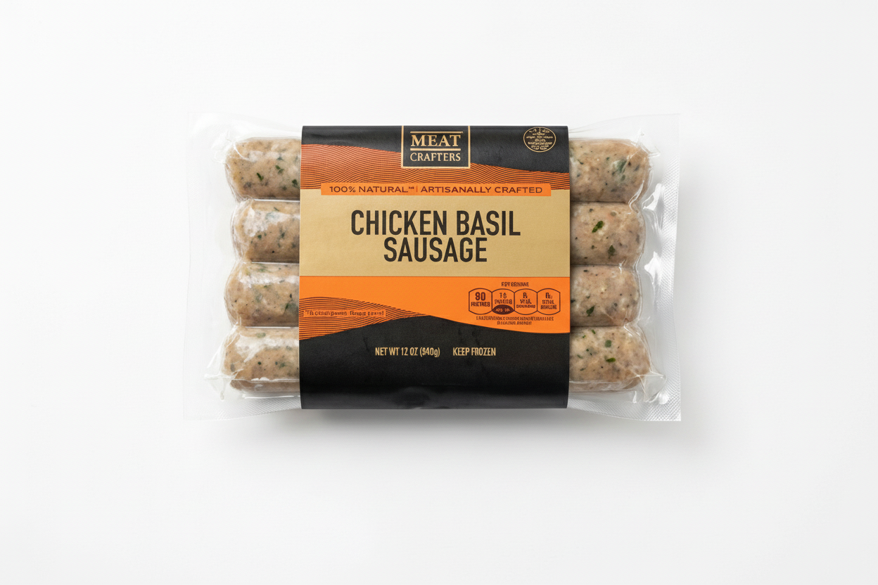 Chicken Basil Sausage Links: Herbed & Grill-Ready