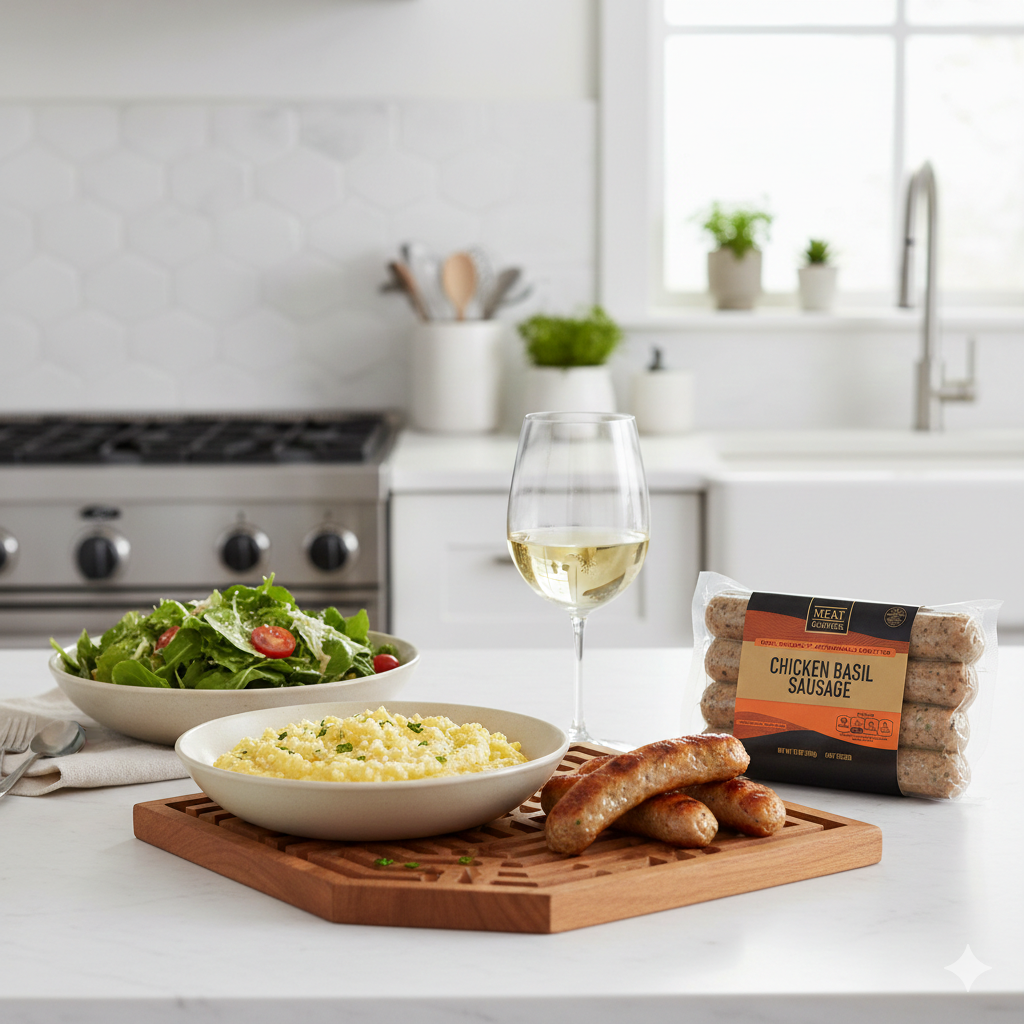 Chicken Basil Sausage Links: Herbed & Grill-Ready – MeatCrafters