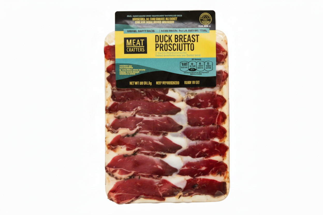 Classic Dry-Cured Moulard Duck Breast Prosciutto: Pre-Sliced