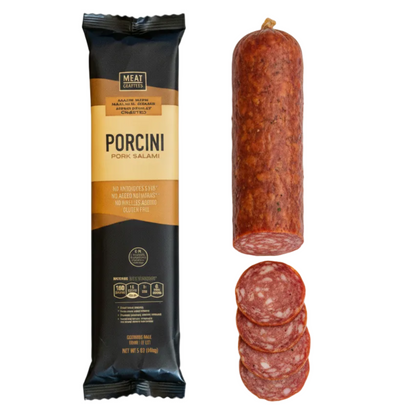 Cured Porcini Pork Salami: Mushroom-Infused, Italian-Flavor