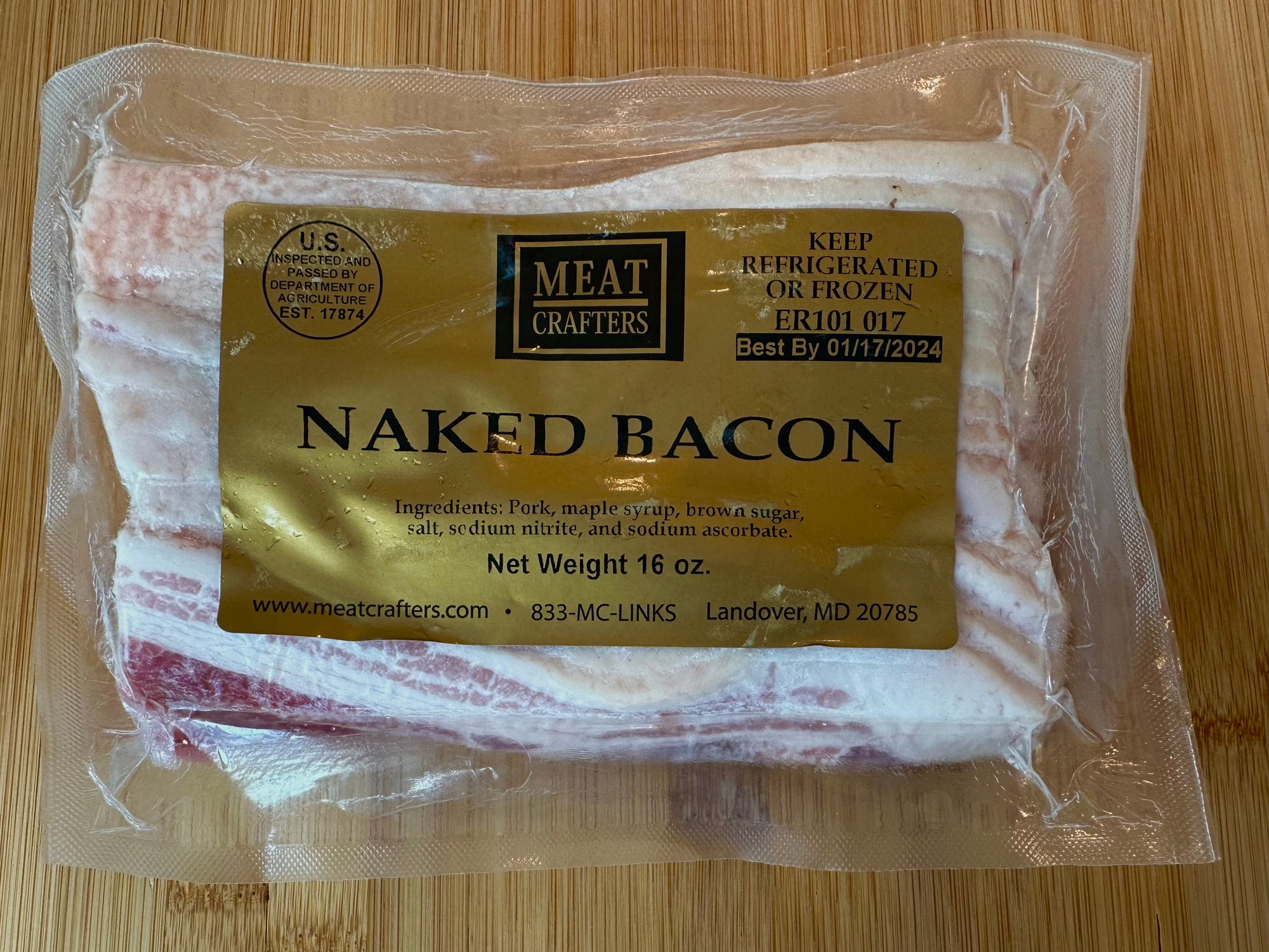 MeatCrafters' Naked Bacon