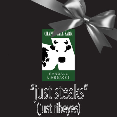 Randall Lineback Gift Box: Just Steaks - Ribeye Steaks (serves 2-4)