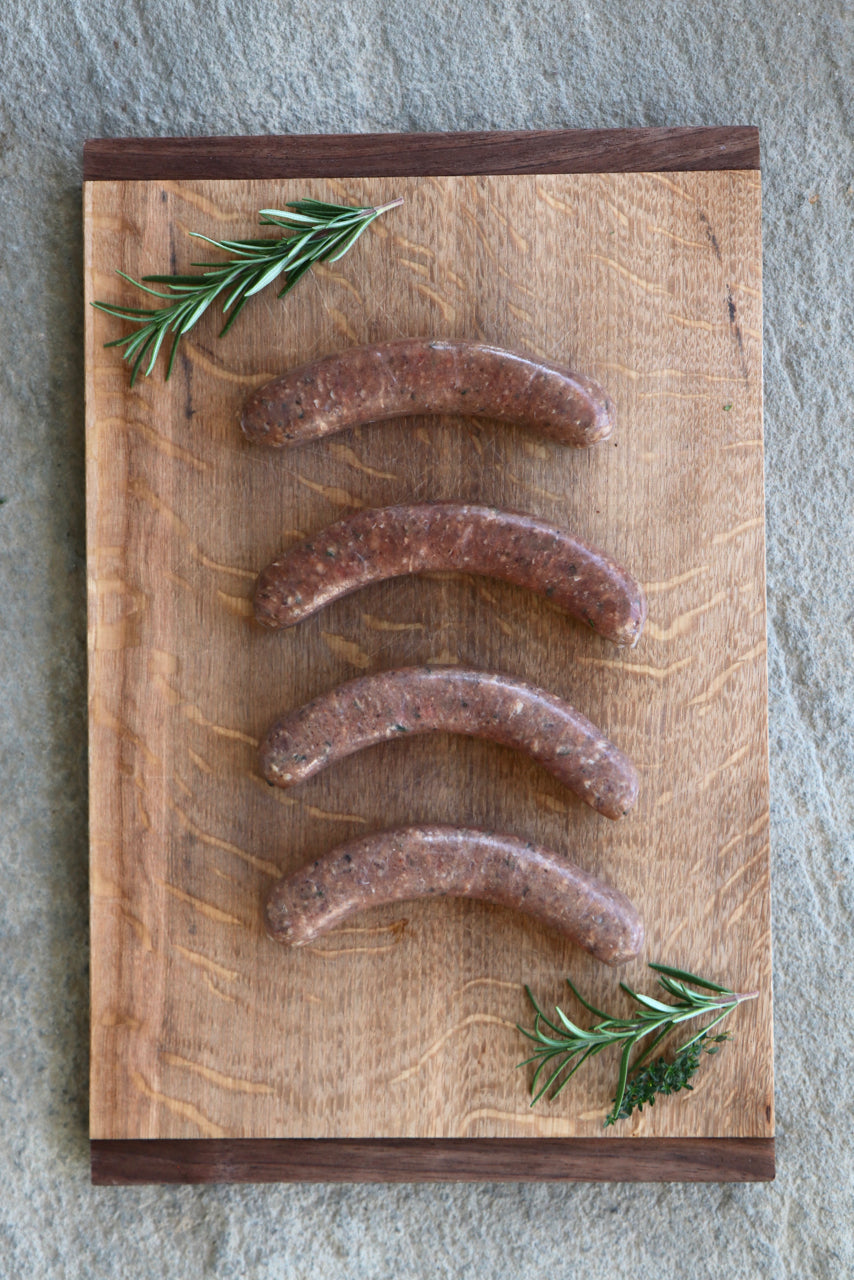 Randall Lineback Beef Sausages: Herb and Shallot