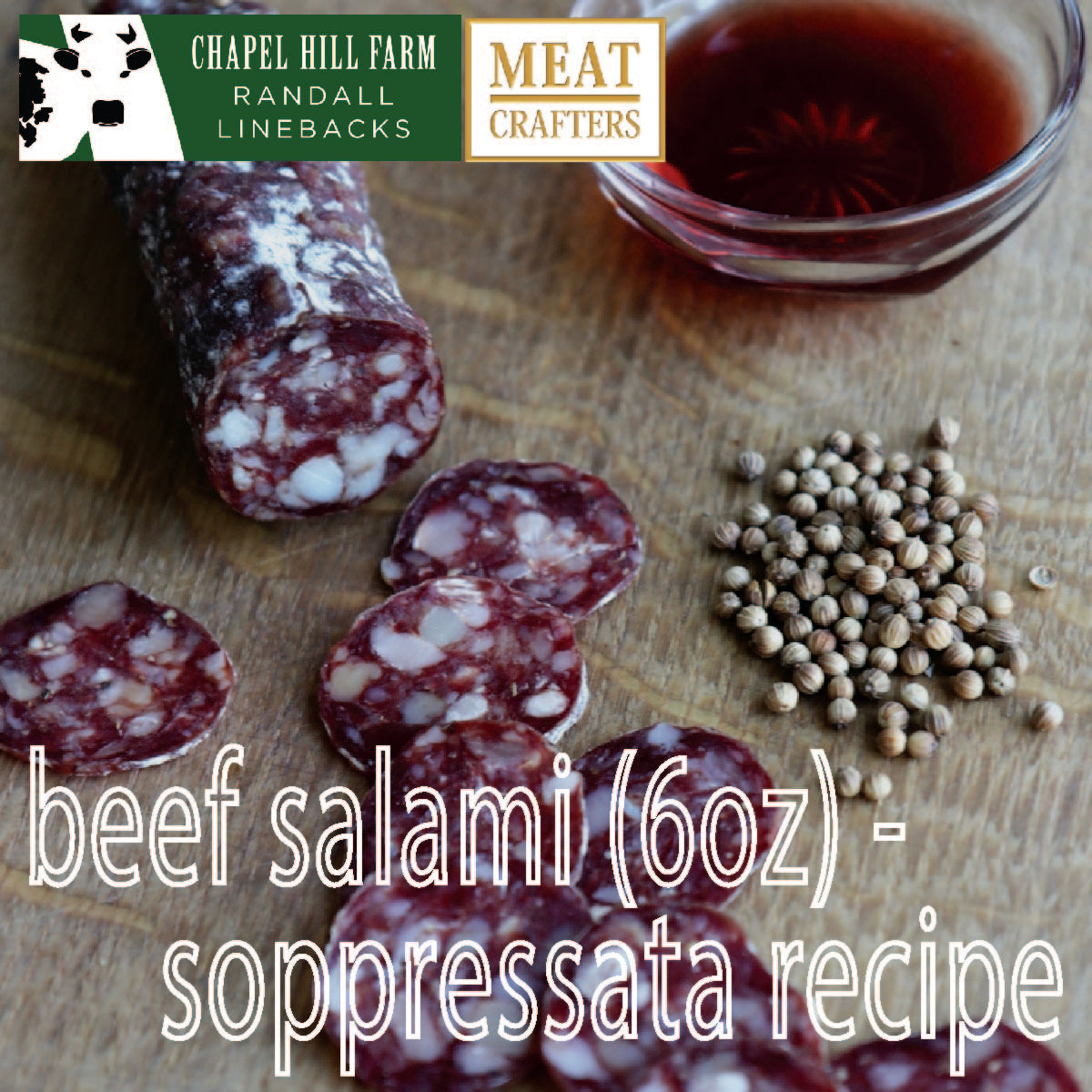 Randall Lineback Salami: Soppressata Recipe (6oz)