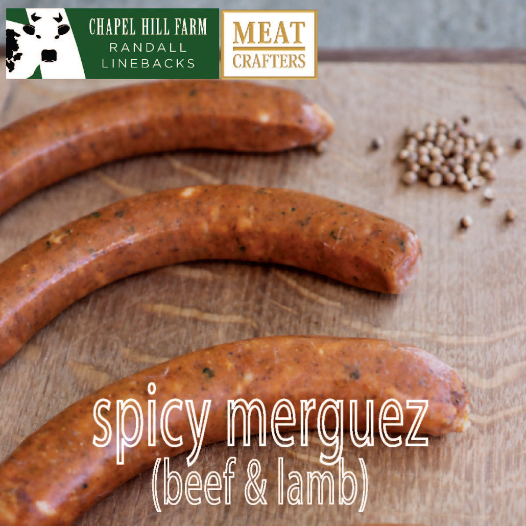 Randall Lineback Beef Sausages: Spicy Lamb &amp; Beef Merguez