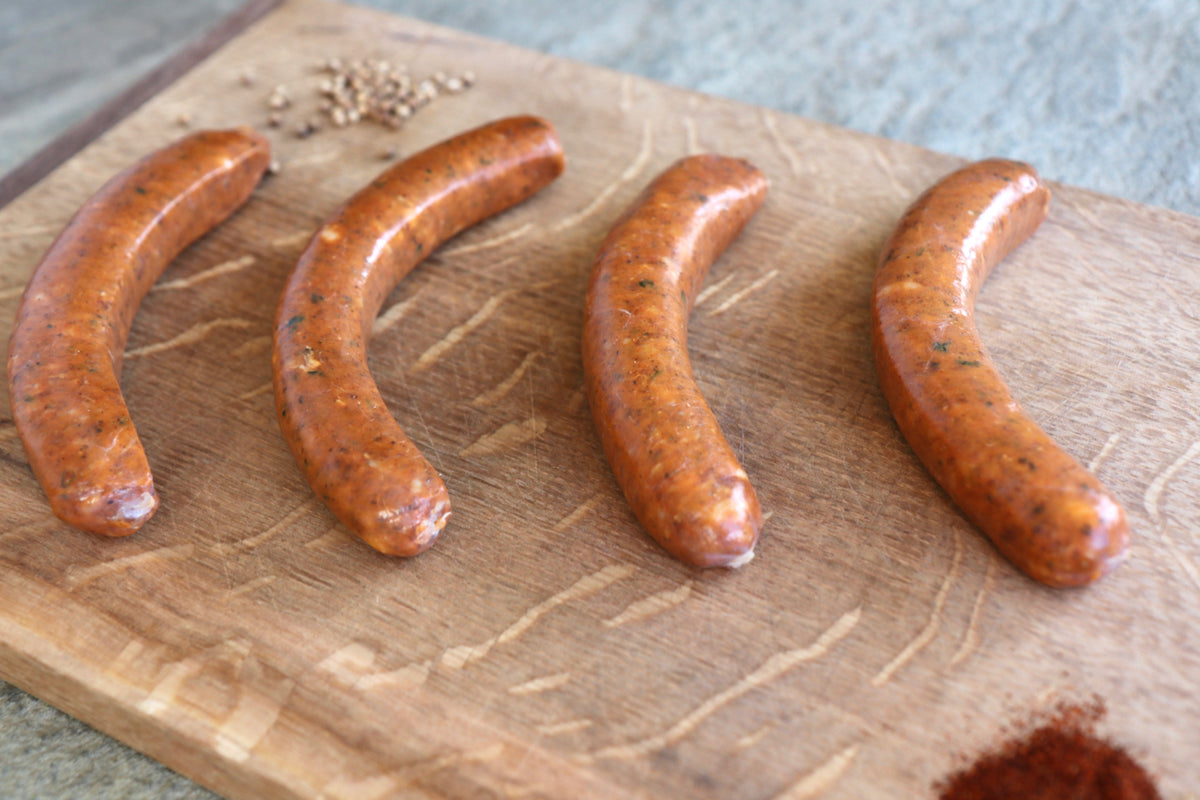 Randall Lineback Beef Sausages: Spicy Beef & Lamb Merguez